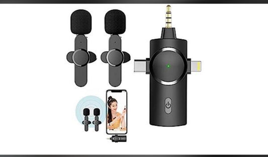 Micro cravate sans fil pour iPhone et samung tecno usb c K9 Microphone Lavalier Sans Fil Studio Gaming pour iPhone PC Ordinateur Professionnel Micro Diffusion en Direct Téléphone Mobile PK M21